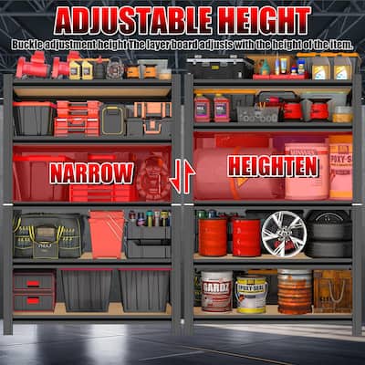 Heavy duty shelving unit with adjustable shelves