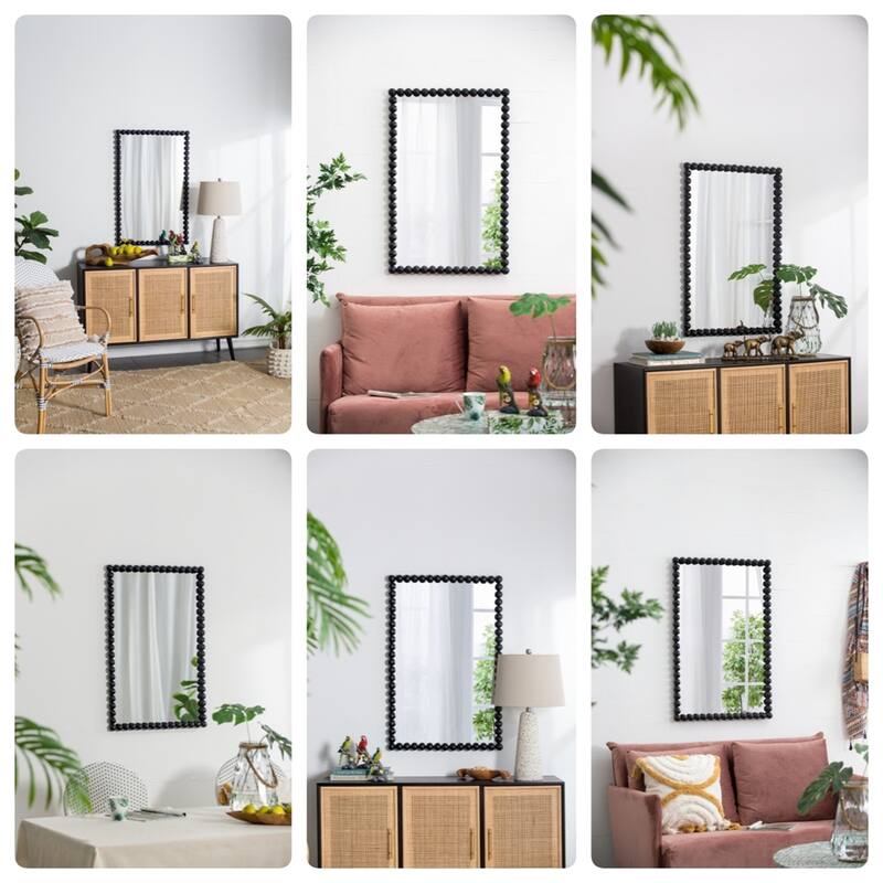 24" x 36" Rectangle Black Mirror, Wall Mirror for Living Room Entryway