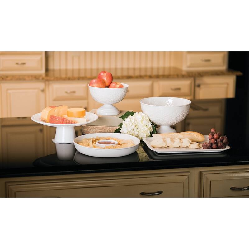 Elk Home Marquette White 12.25 Inch Wide Chip And Dip