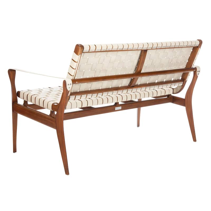 SAFAVIEH Home Dilan Leather Loveseat - 52"W x 29"D x 32"H
