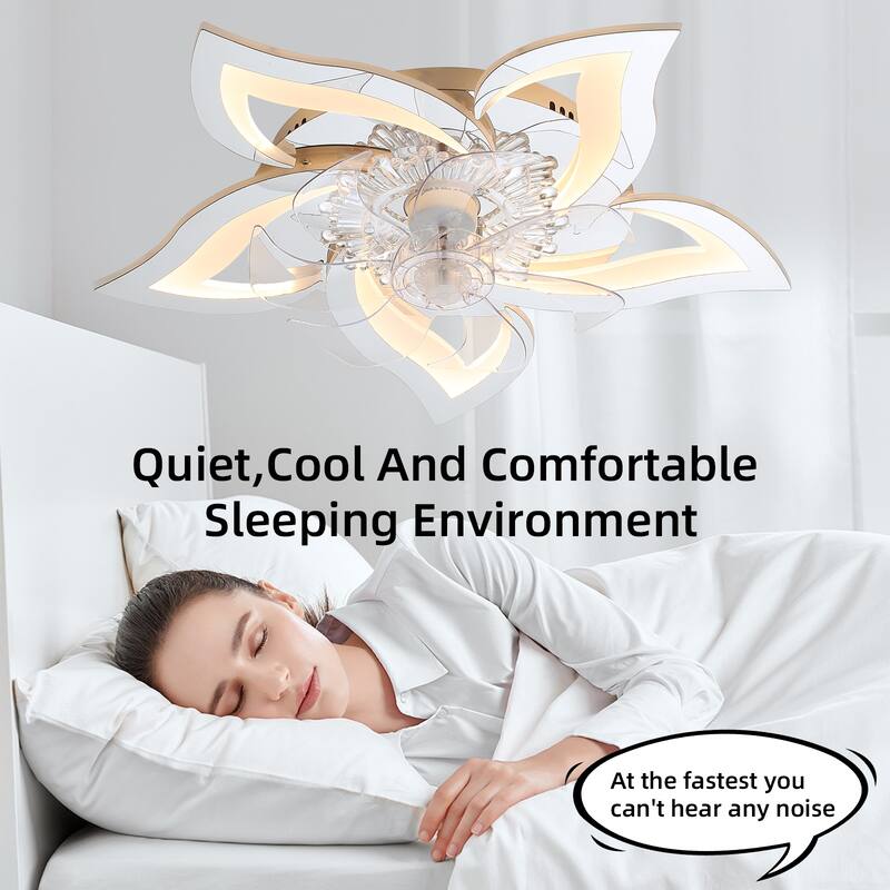 27 In Ceiling Fan with Lights Remote Contro Dimmable LED, 6 Gear Wind Speed Fan Light