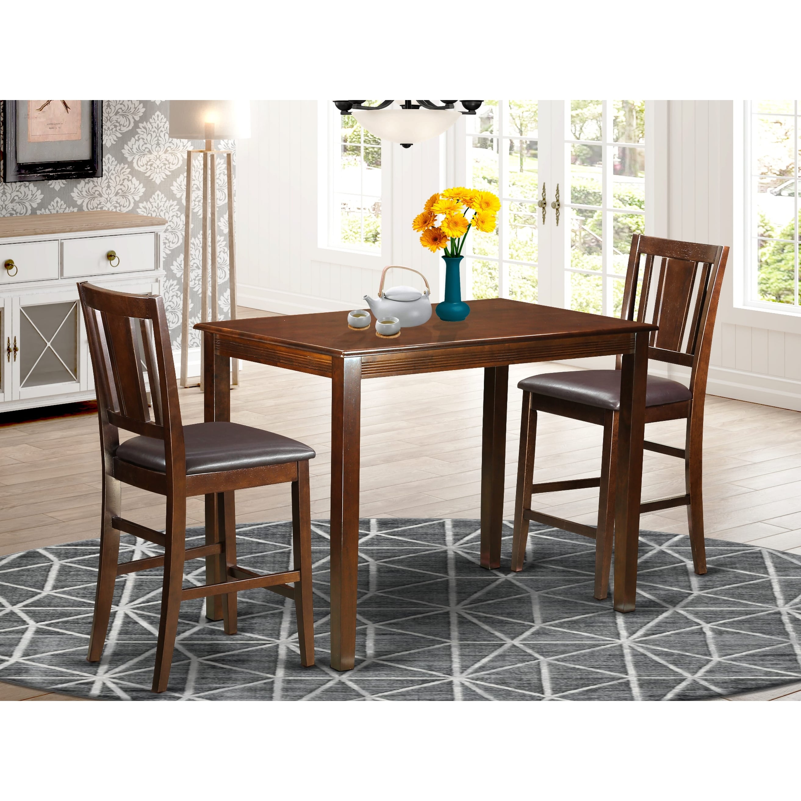 Small rectangle kitchen sales table with 2 chairs