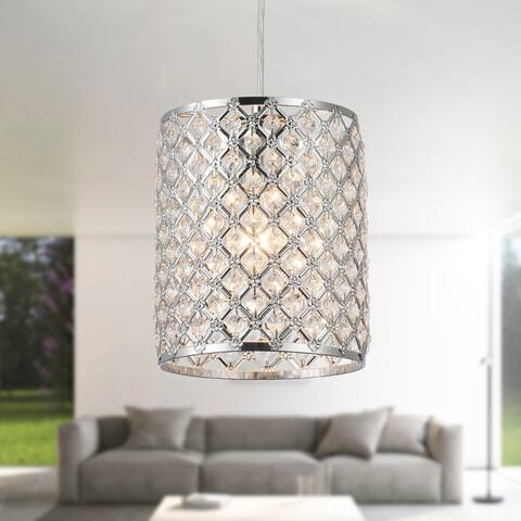 Botvi 1-Light 7-Inch Chrome Drum Pendant