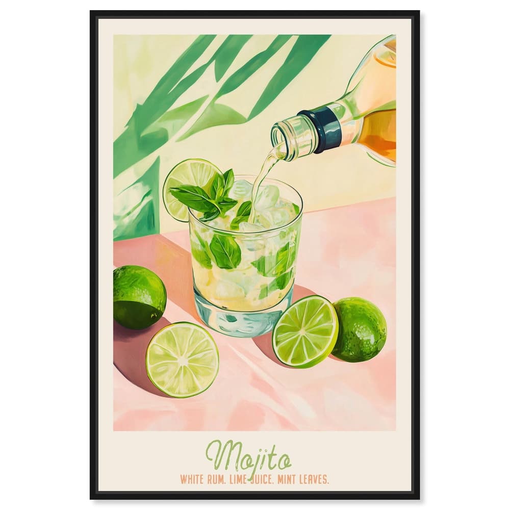 Mojito Recipe Poster Canvas by Art Remedy