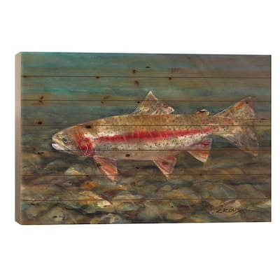 Under the Water Print On Wood by Dean Crouser - Multi-Color