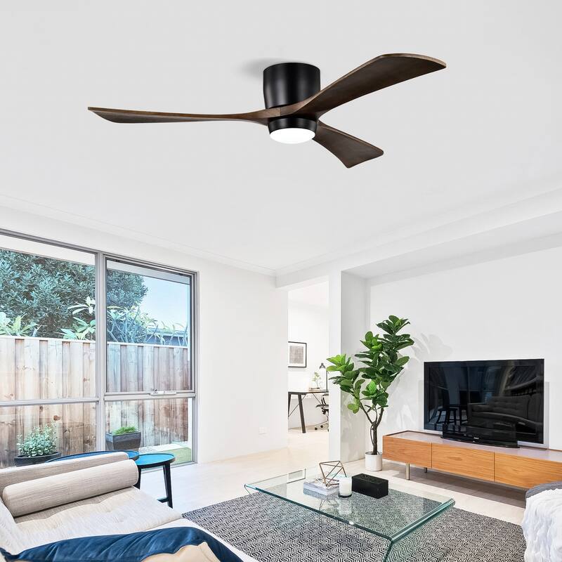 52" Ceiling Fan with Lights Remote Control,Quiet DC Motor 3 Blade Ceiling Fans 6 Speed Levels,Reversible Ceiling Fan