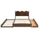 preview thumbnail 44 of 43, Queen Platform Bed with 2 Drawers & Twin XL Trundle