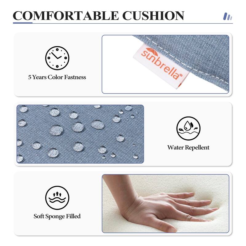 Outdoor Aluminum Swivel Bar Stools with Sunbrella Cushion