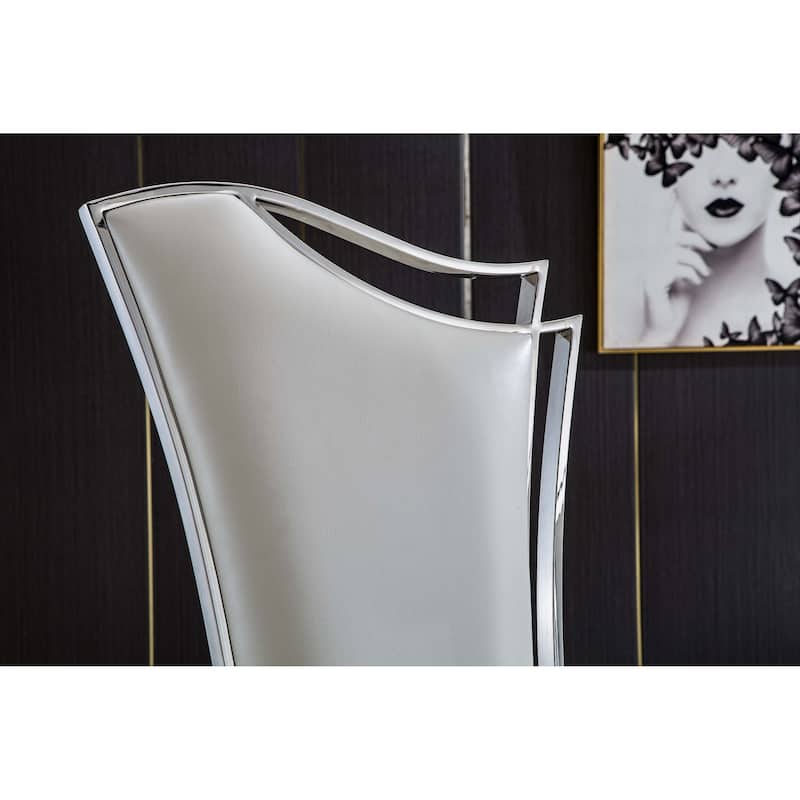 Dining Chair With Stainless Steel Legs Set Of 2