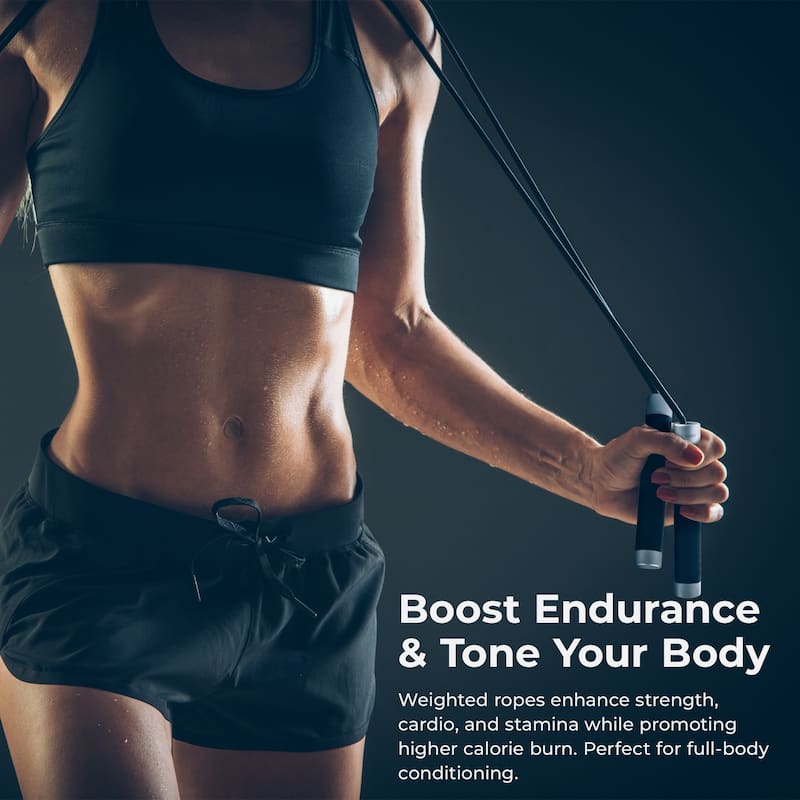 Sunny Health & Fitness Weighted Jump Rope - SF-JR03-BK