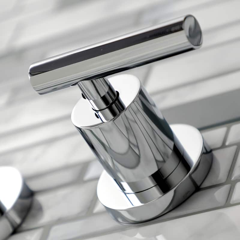 Manhattan 3-Hole Wall Mount Roman Tub Faucet in Brushed Brass