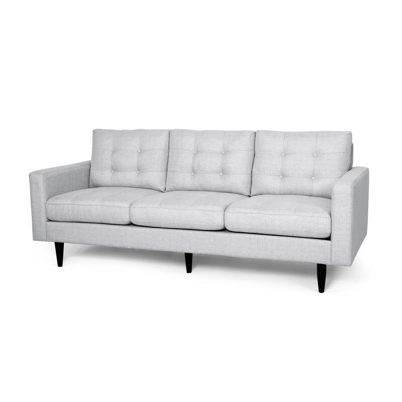 Contemporary Tufted 3-Seater Sofa with Square Arms