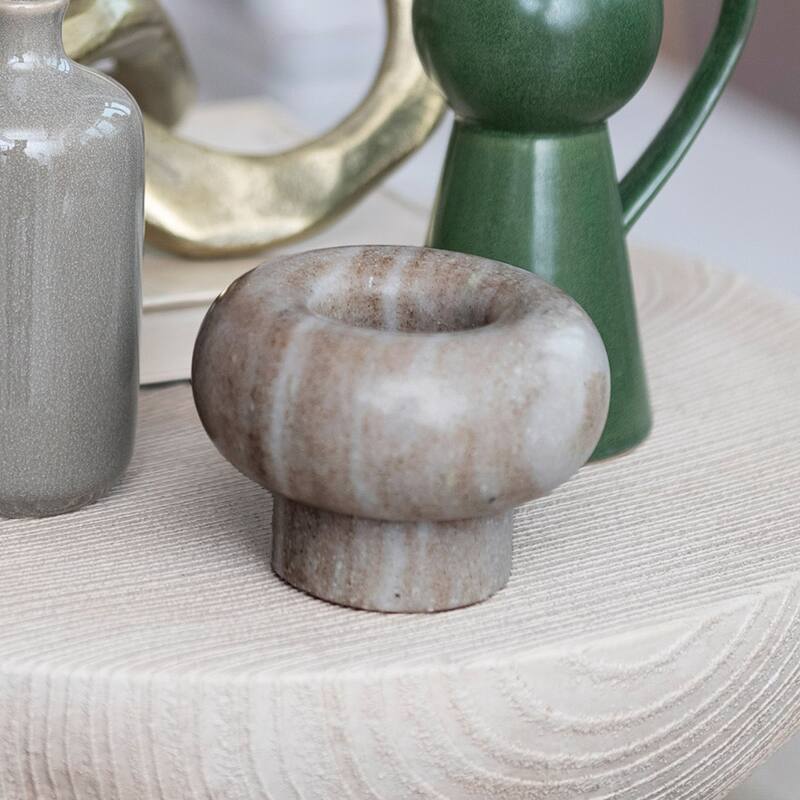 Marble Tealight Holder - 4.0"L x 4.0"W x 3.0"H