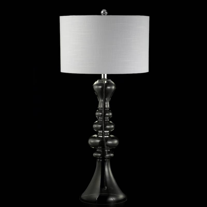 Alba 35" Curved Glass LED Table Lamp, Mercury Glass by JONATHAN Y