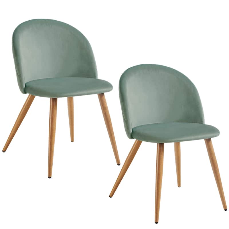 HomyLin Modern Upholstered Fabric Dining Chair Mid Back Armless