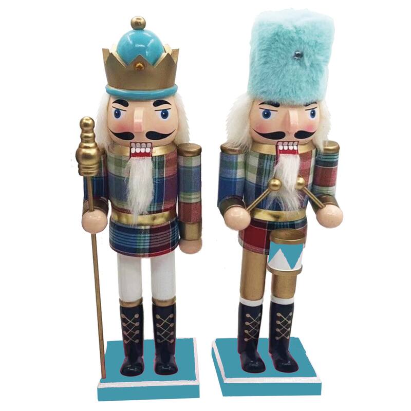 14" Pastel Nutcrackers, Set of 2