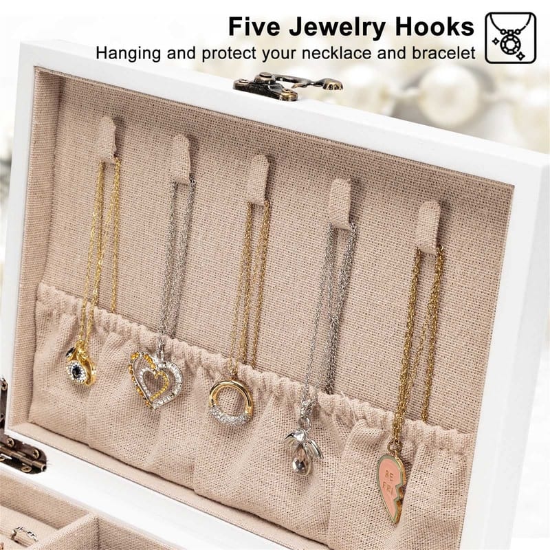 Jewelry Box for Women - 7"D x 10"W x 4.8"H