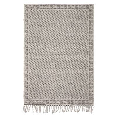 ECARPETGALLERY Braid weave Sienna Grey Wool Rug - 5'2 x 7'5