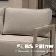 preview thumbnail 4 of 85, PURPLE LEAF Caesar Khaki Outdoor Couch with 9.6" Thick Cushion and Table for Yard Porch Deck Outdoor Patio Conversation Sets