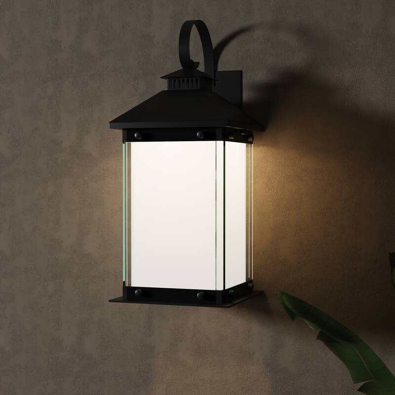 Maxax 1 - Light 13.75" Cage Wall Sconce with Dusk to Dawn