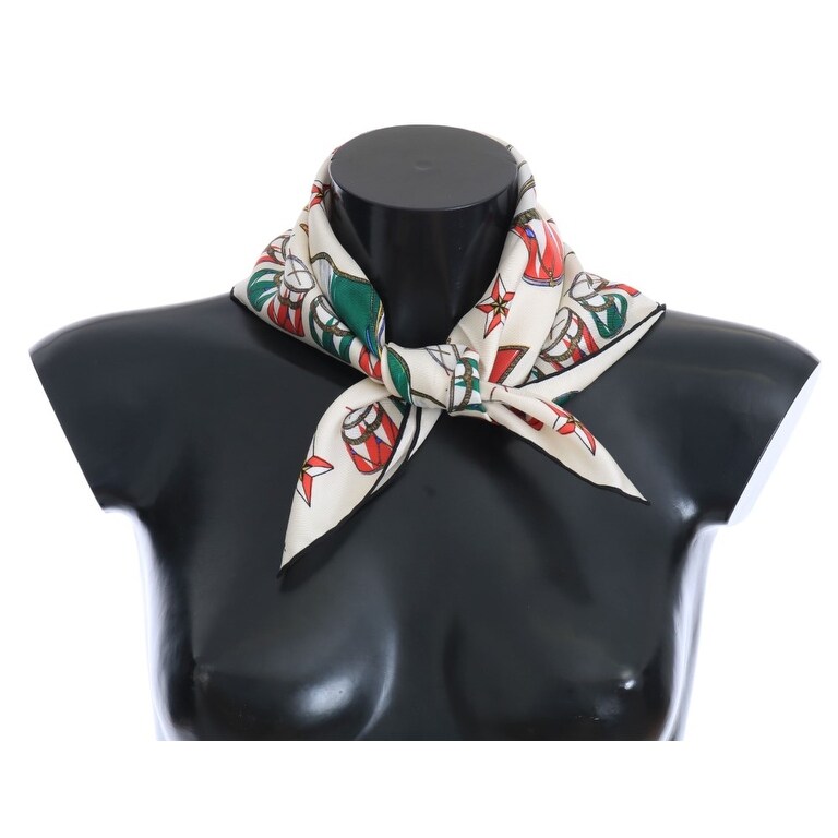 Shop Dolce Gabbana Silk Multicolor Italian Drum Women S Scarf