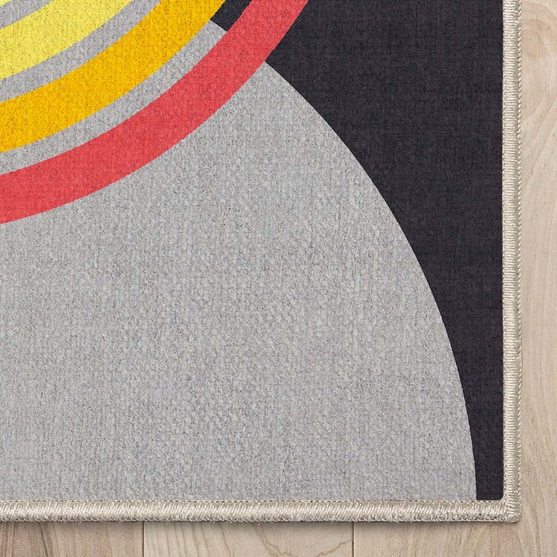 Well Woven Crayola Modern Geometric Stripes Dining Bedroom Playroom Rug