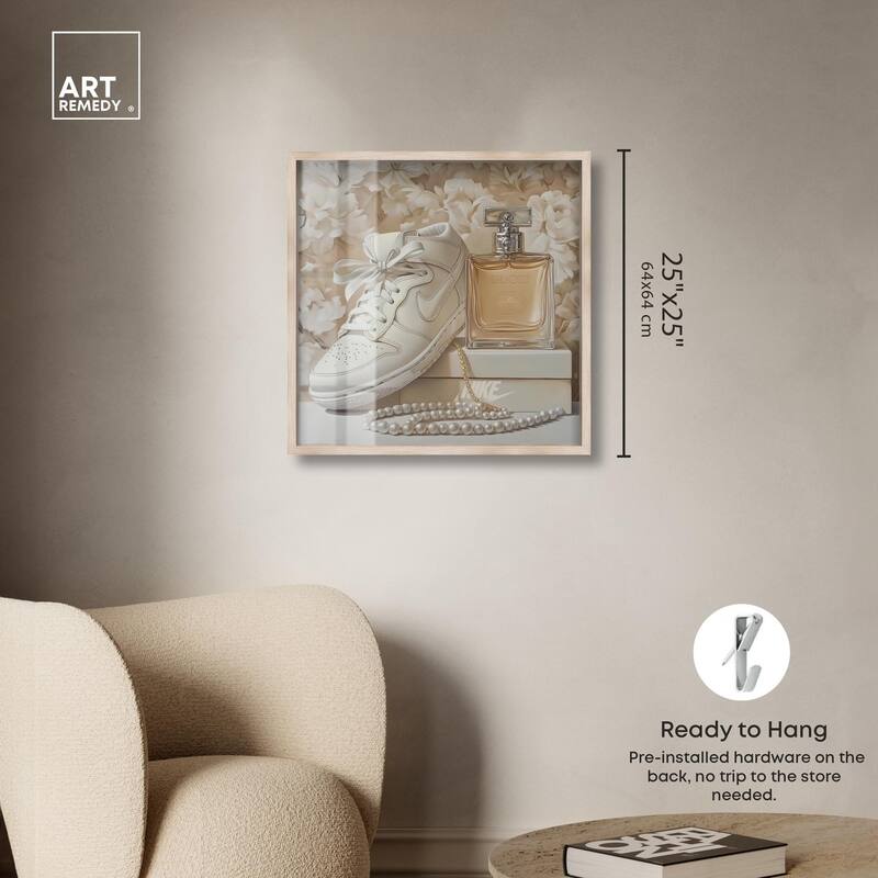 White Sneakers and Pearls Shadowbox by Art Remedy