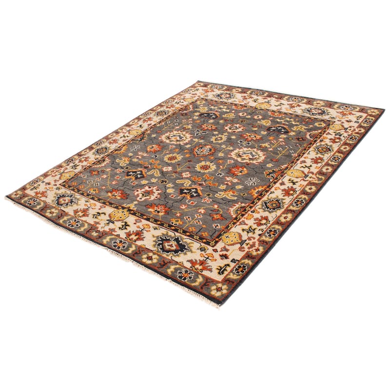 ECARPETGALLERY Hand-knotted Jules Serapi Grey Wool Rug - 8'2 x 10'0