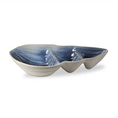 Conch Shell Divided Dish Dinnerware Serving Plate