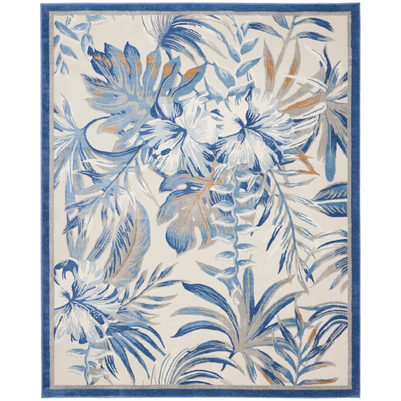 Nourison Pompeii Tropical Contemporary Bordered Area Rug