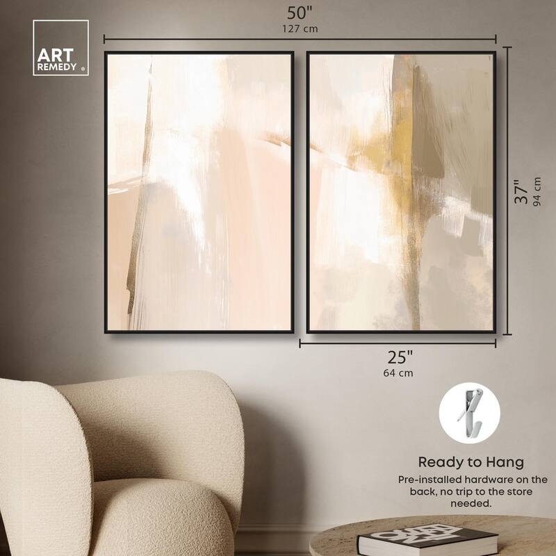 Meditative Hues II Canvas Set of 2 by Art Remedy