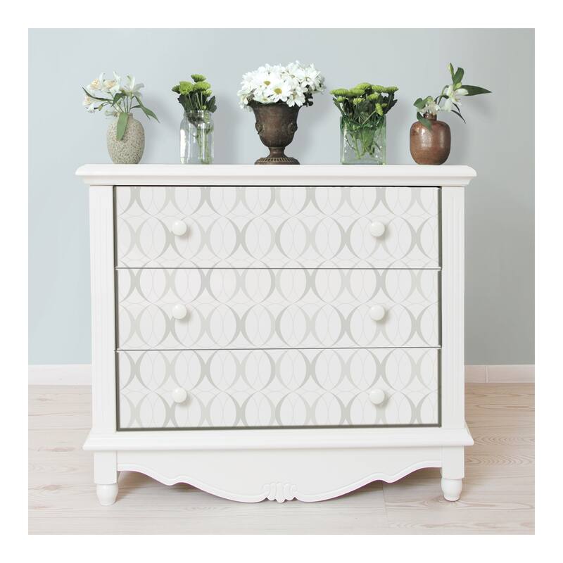 NuWallpaper Circulate Light Silver Peel & Stick Wallpaper - 216in x 20.5in x 0.025in