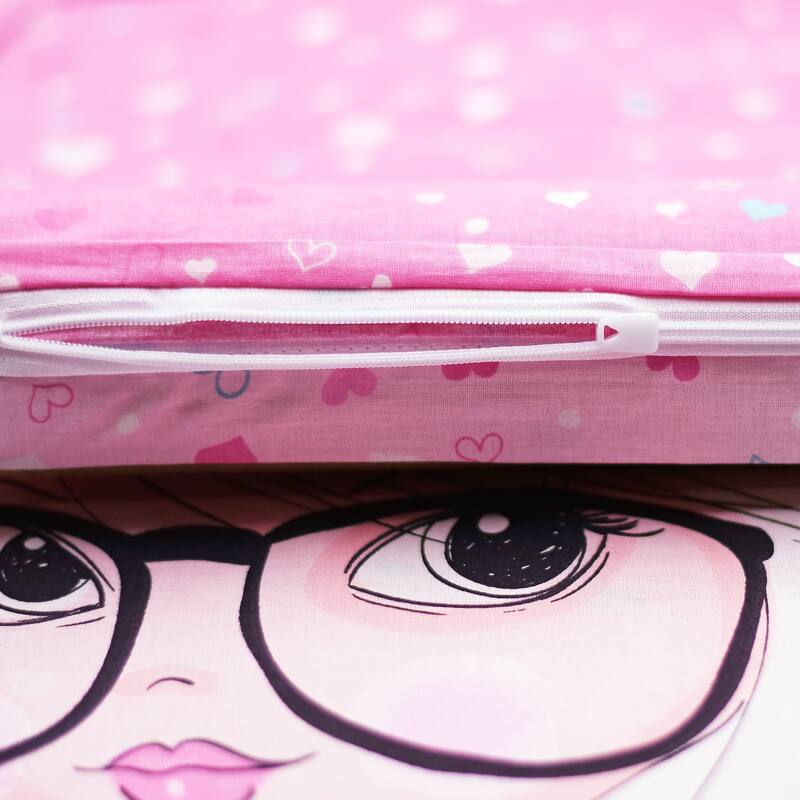 SUSSEXHOME Pink Paris Twin Size Duvet Cover Set, Hypoallergenic