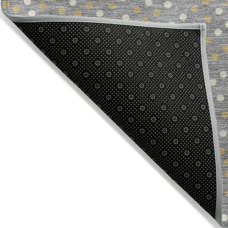 HomeRoots Polka Dot Transitional Rectangle Outdoor Rug