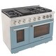 preview thumbnail 64 of 63, Professional 48 in. 6.7 cu. ft. Double Oven Natural Gas Range with 25K Power Burner, Convection Oven in Stainless Steel