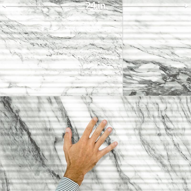 Merola Tile Touche Pleated Deco Zebre 11-3/4" x 23-1/2" Porcelain Floor and Wall Tile