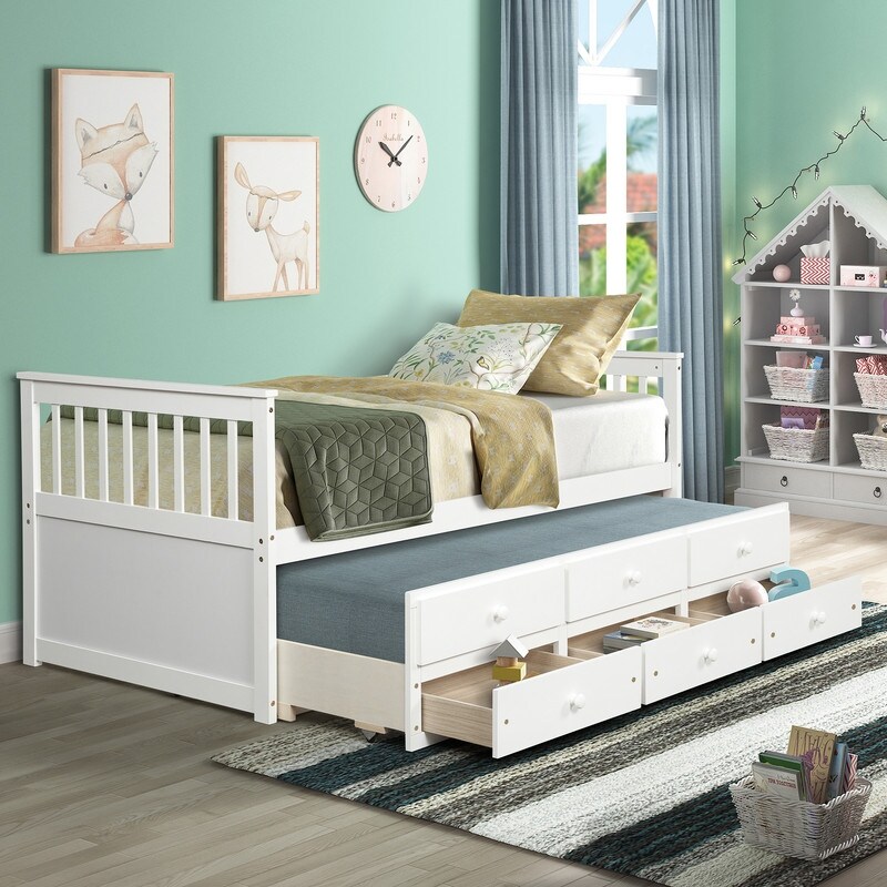 Twin daybed shop with storage drawers