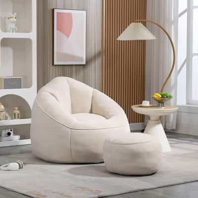 Bedding Bean Bag Sofa Chair High Pressure Foam Bean Bag Chair Adult Material with Padded Foam Padding Compressed Bean Bag