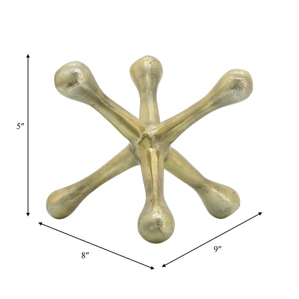 dimension image slide 2 of 11, Sagebrook Home Modern Aluminum Jacks Sculpture