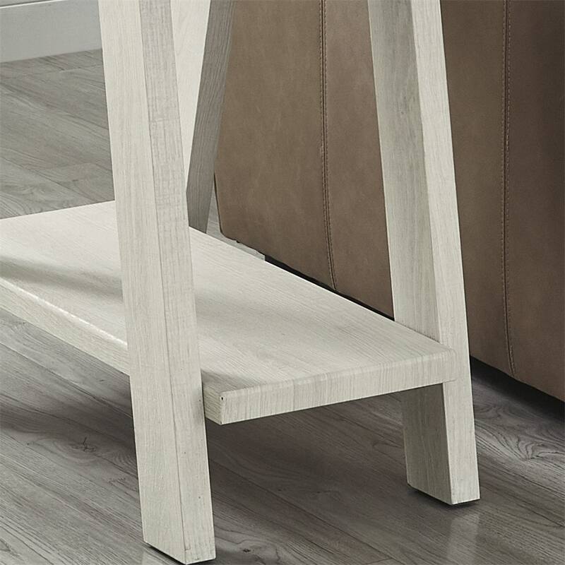 Contemporary Wood Shelf Side Table