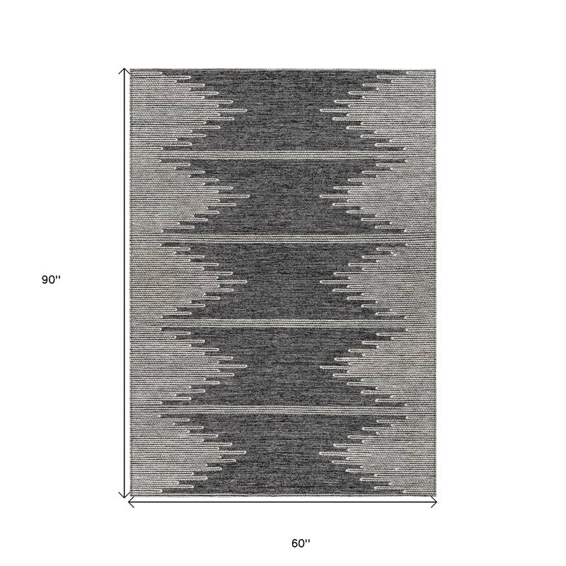 HomeRoots Abstract Transitional Rectangle Outdoor Rug