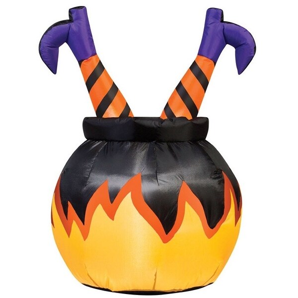 Shop Gemmy 71361 Halloween Inflatable Witch Legs In Cauldron 3 H Free Shipping On Orders Over 45 Overstock 23140267