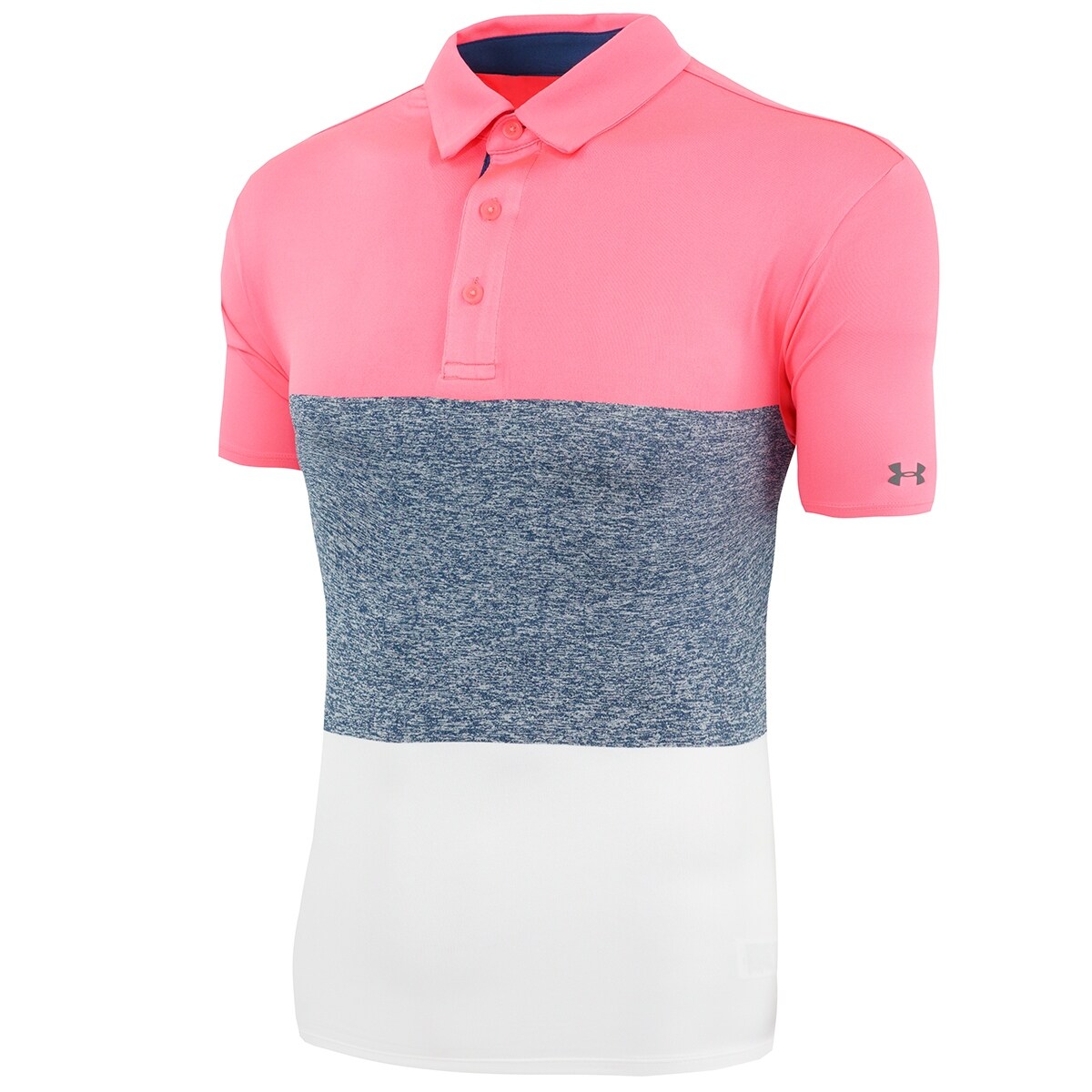 men's under armour pink polo