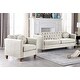 preview thumbnail 10 of 15, Persaud Kitts Classic Chesterfield Sofa and Chair Living Room Set Beige