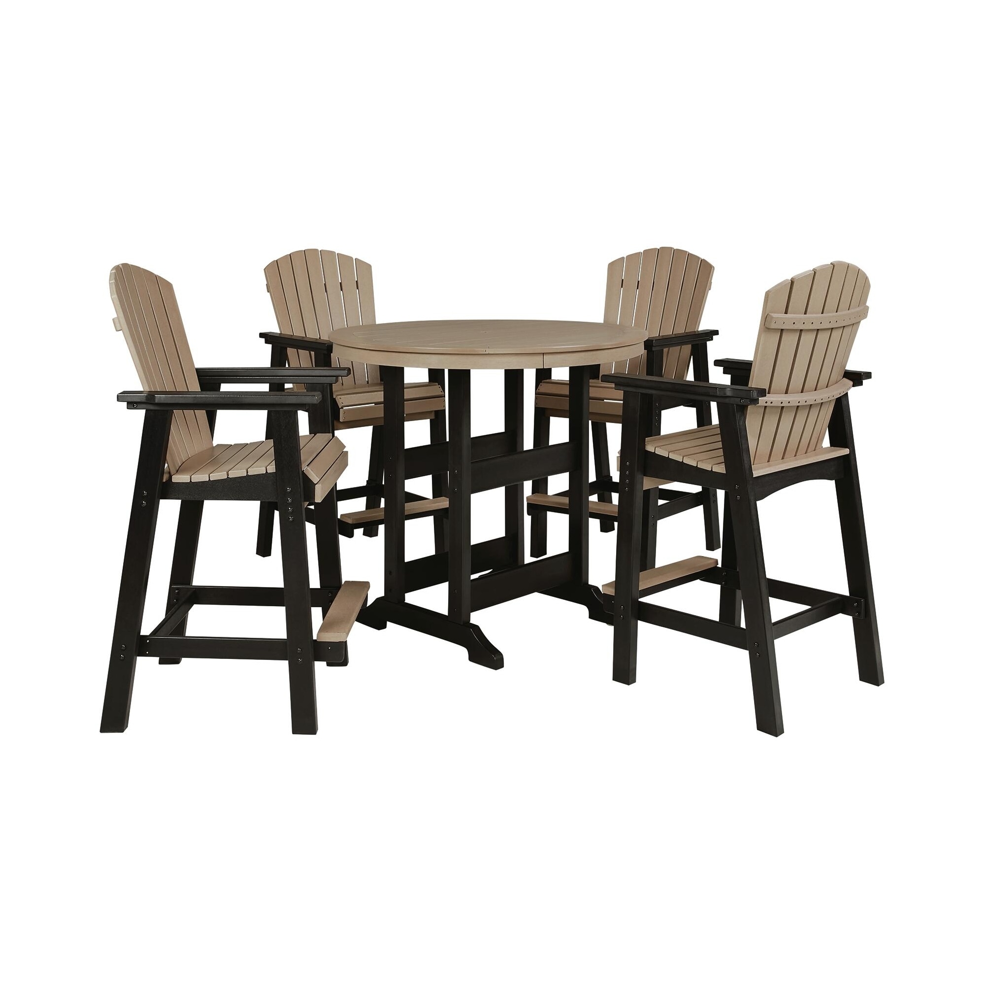 Signature Design by Ashley Fairen Trail 5-piece Outdoor Dining Set - 45.13" W x 45.13" D x 42" H