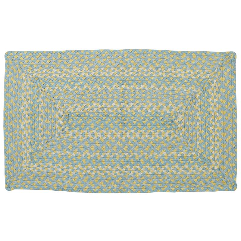 Park Designs Cozy Cottage Braided Blue Rectangle Indoor Rug 27" x 45" - 2'3"x3'9"