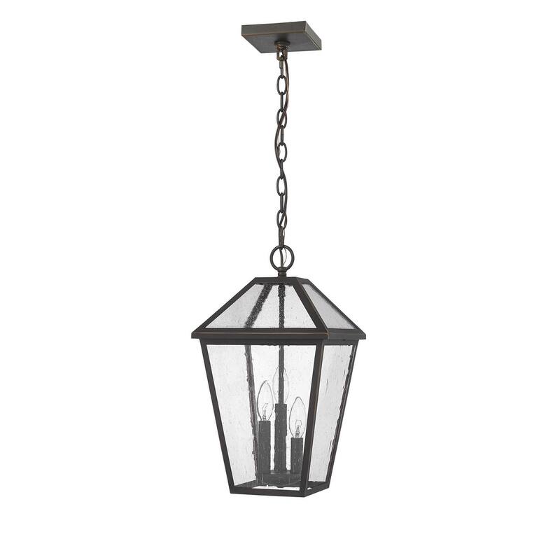 Roseto ZP66040 Calvin 3 Light 10" Wide Outdoor Taper Candle Pendant