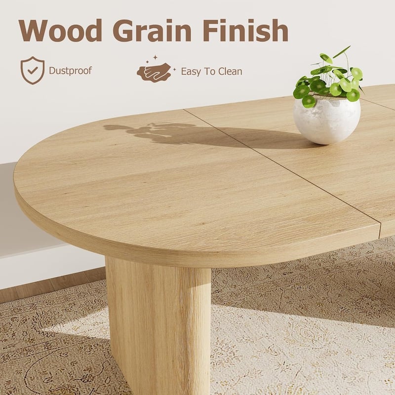 70.8 Inch Oval Kitchen Dining Room Table for 6-8 People Kitchen, Living Room, Office