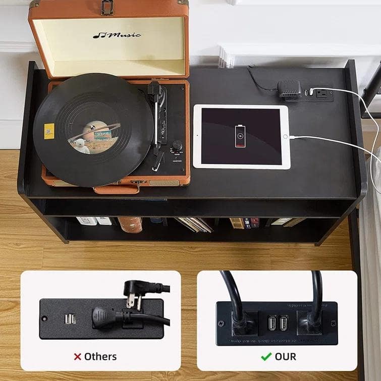 Cube Bookshelf Modern Bookcase with Legs,Retro Storage Organizer Shelf