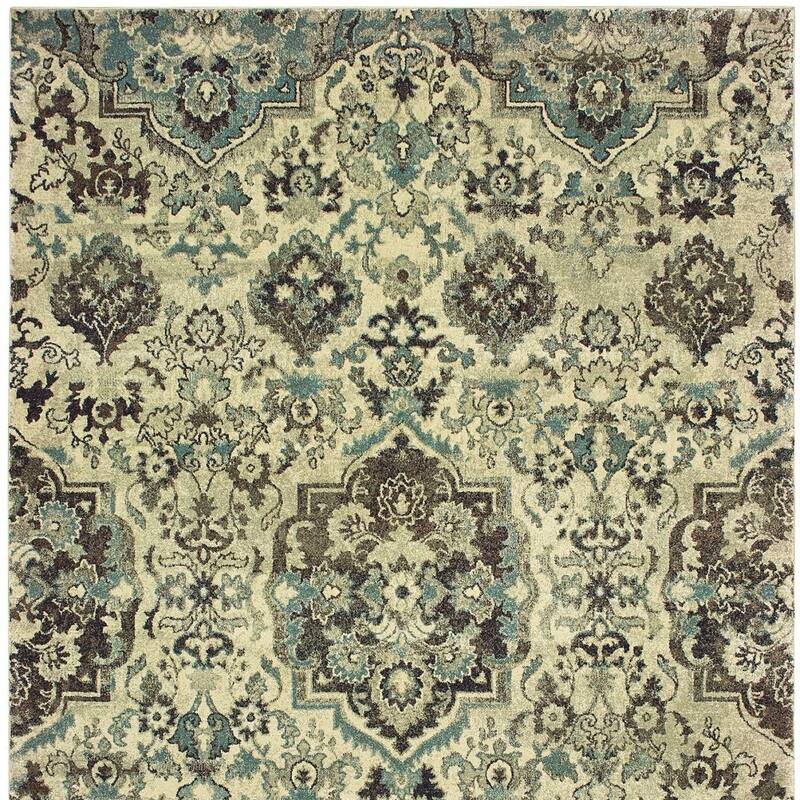 HomeRootsOriental Traditional Rectangle Area Rug - 153.54' X '118.11' X '0.32